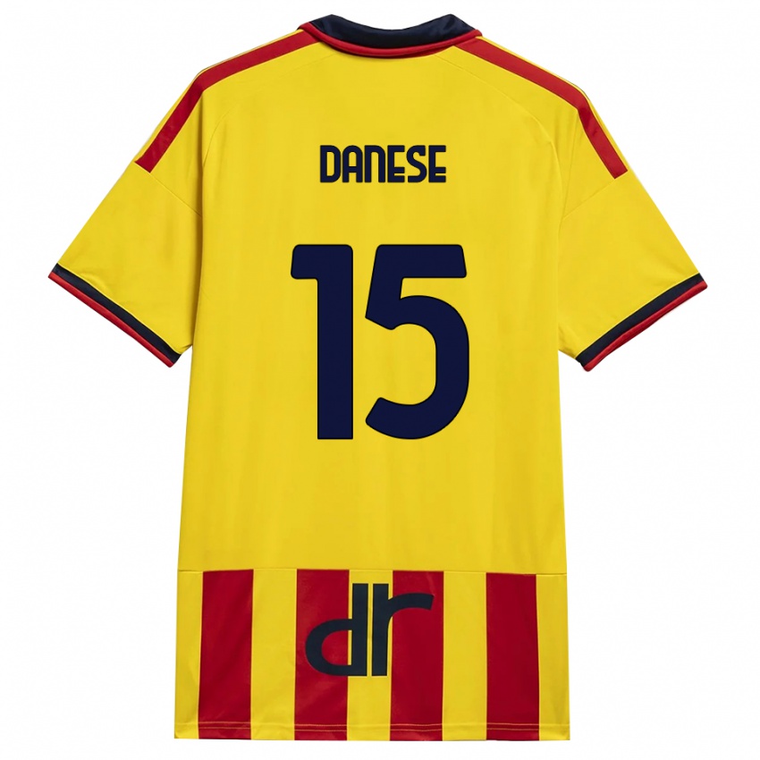 גברים Tommaso Danese #15 צהוב אדום ג'רזי ביתית 2026/27 חולצה קצרה