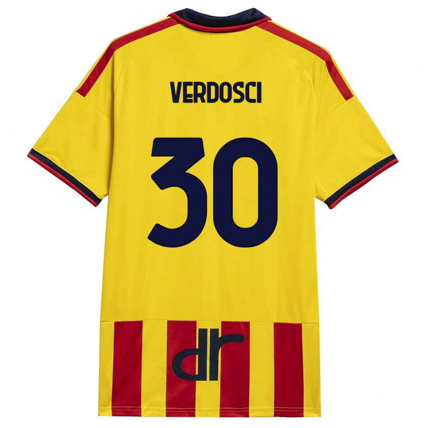 גברים Simone Verdosci #30 צהוב אדום ג'רזי ביתית 2026/27 חולצה קצרה