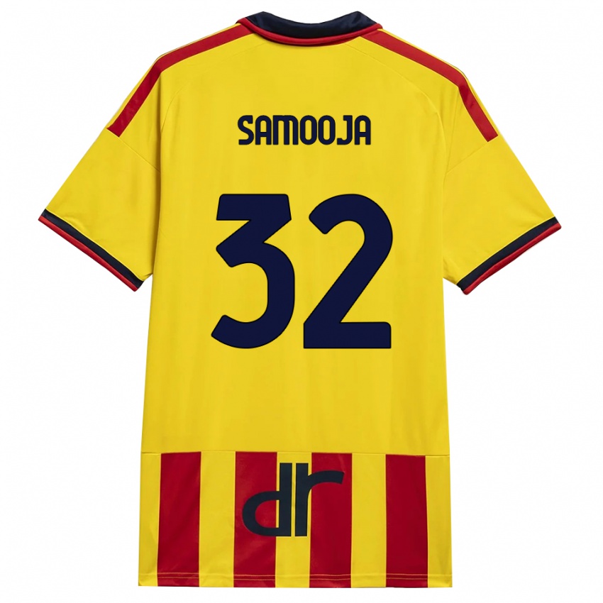 גברים Jasper Samooja #32 צהוב אדום ג'רזי ביתית 2026/27 חולצה קצרה
