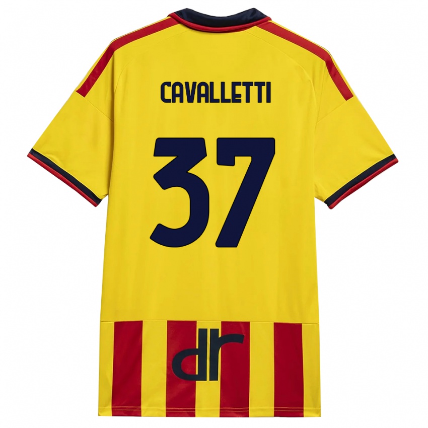 גברים Cristian Cavalletti #37 צהוב אדום ג'רזי ביתית 2026/27 חולצה קצרה