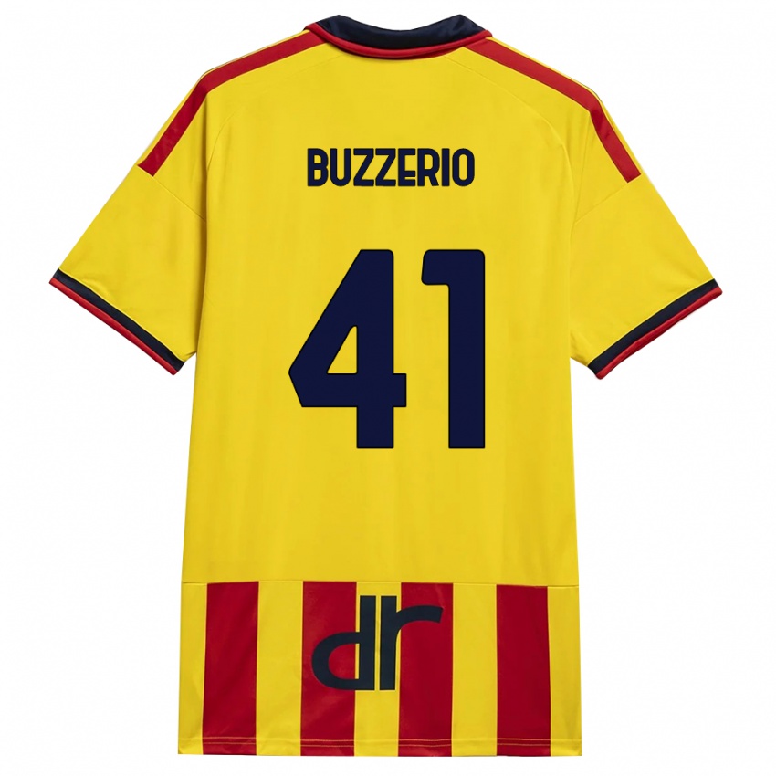 גברים Mattia Buzzerio #41 צהוב אדום ג'רזי ביתית 2026/27 חולצה קצרה