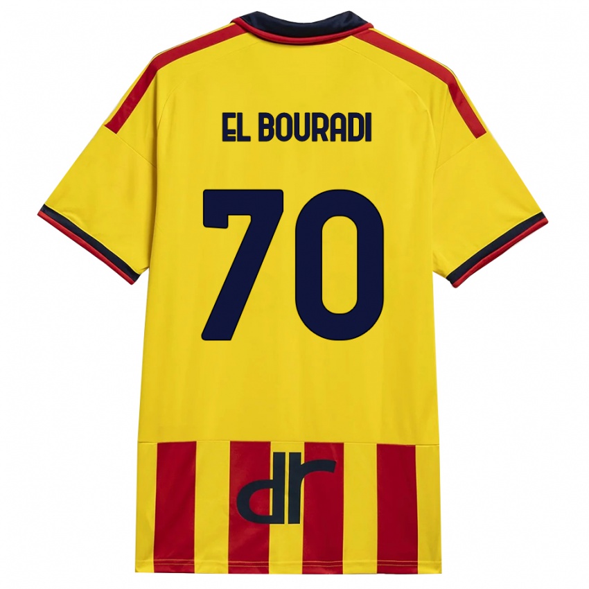 גברים Walid El Bouradi #70 צהוב אדום ג'רזי ביתית 2026/27 חולצה קצרה