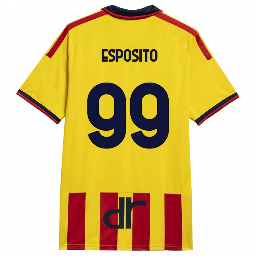 גברים Pasquale Esposito #99 צהוב אדום ג'רזי ביתית 2026/27 חולצה קצרה