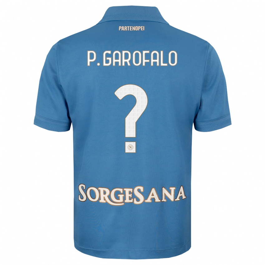 גברים Pasquale Garofalo #0 כחול ערפיח לבן ג'רזי ביתית 2026/27 חולצה קצרה