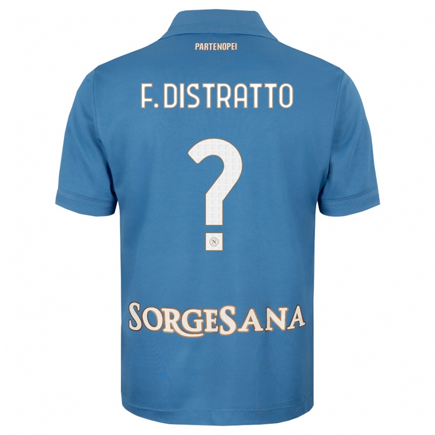 גברים Francesco Distratto #0 כחול ערפיח לבן ג'רזי ביתית 2026/27 חולצה קצרה