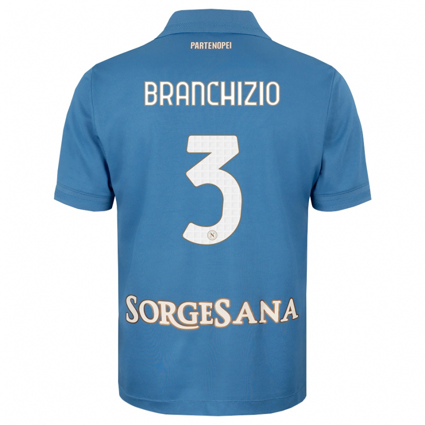 גברים Agostino Branchizio #3 כחול ערפיח לבן ג'רזי ביתית 2026/27 חולצה קצרה