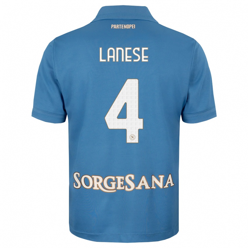גברים Michele Lanese #4 כחול ערפיח לבן ג'רזי ביתית 2026/27 חולצה קצרה