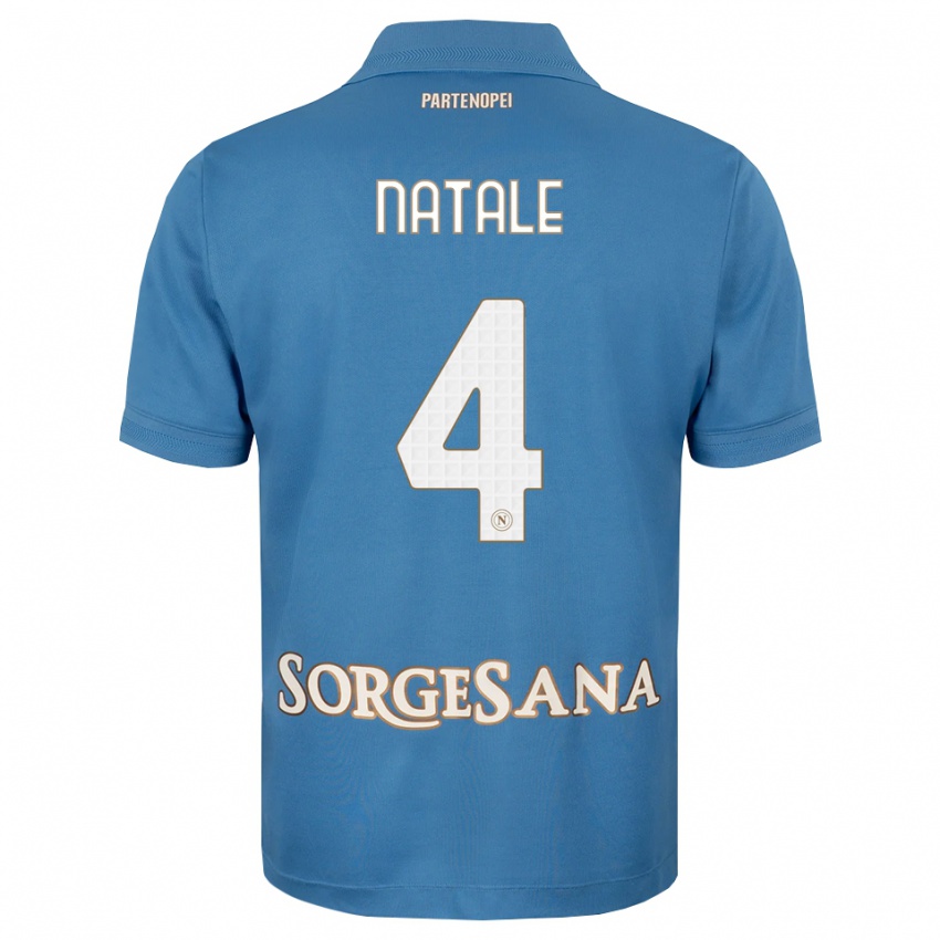 גברים Raffaele Natale #4 כחול ערפיח לבן ג'רזי ביתית 2026/27 חולצה קצרה