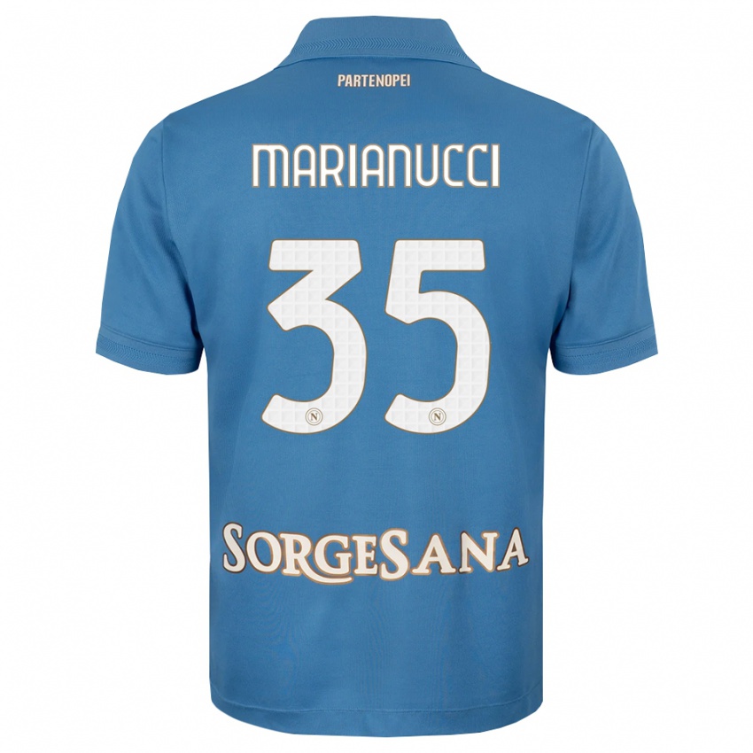 גברים Luca Marianucci #35 כחול ערפיח לבן ג'רזי ביתית 2026/27 חולצה קצרה
