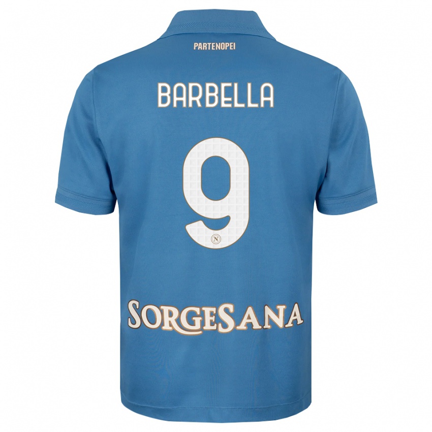 גברים Michele Barbella #9 כחול ערפיח לבן ג'רזי ביתית 2026/27 חולצה קצרה