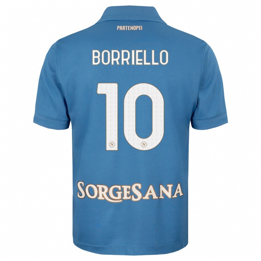 גברים Salvatore Borriello #10 כחול ערפיח לבן ג'רזי ביתית 2026/27 חולצה קצרה