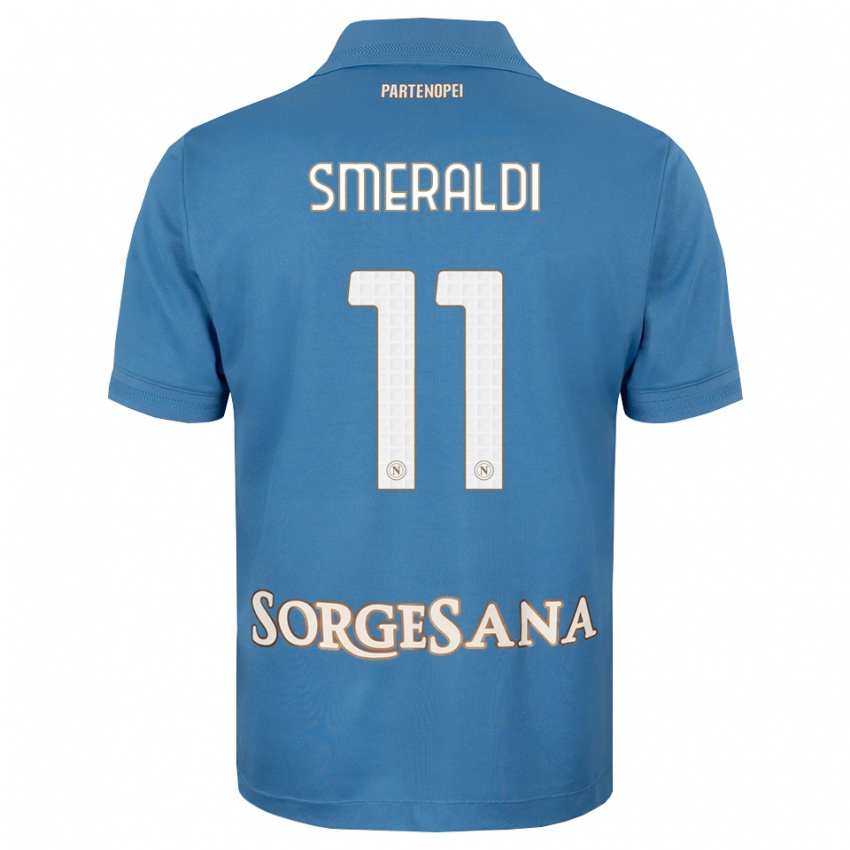 גברים Andrea Smeraldi #11 כחול ערפיח לבן ג'רזי ביתית 2026/27 חולצה קצרה
