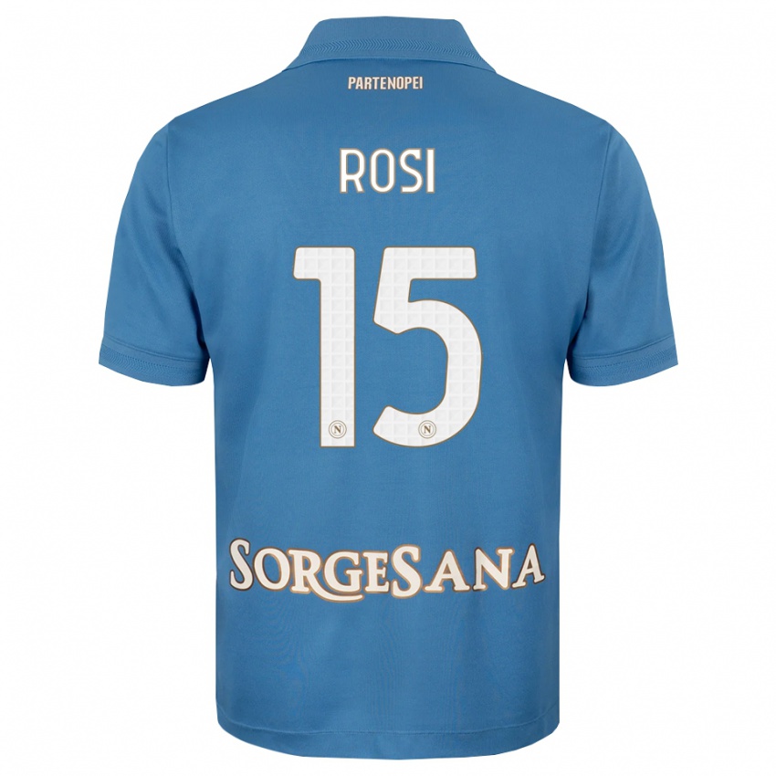 גברים Pasquale Rosi #15 כחול ערפיח לבן ג'רזי ביתית 2026/27 חולצה קצרה