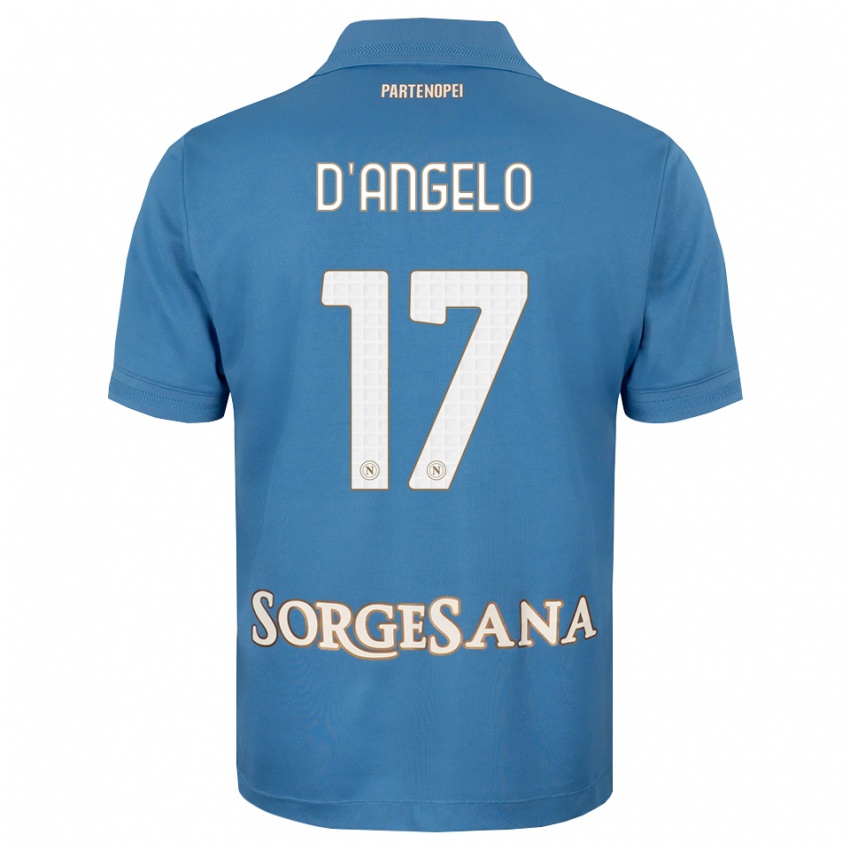 גברים Giuseppe D'angelo #17 כחול ערפיח לבן ג'רזי ביתית 2026/27 חולצה קצרה
