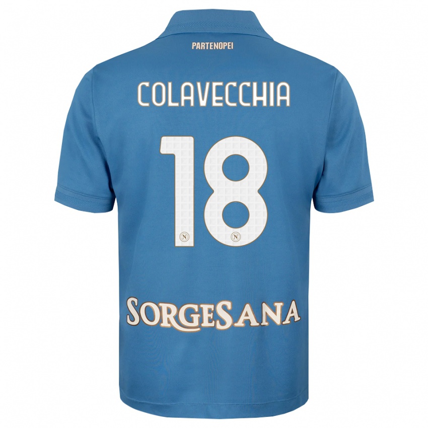 גברים Pasquale Colavecchia #18 כחול ערפיח לבן ג'רזי ביתית 2026/27 חולצה קצרה