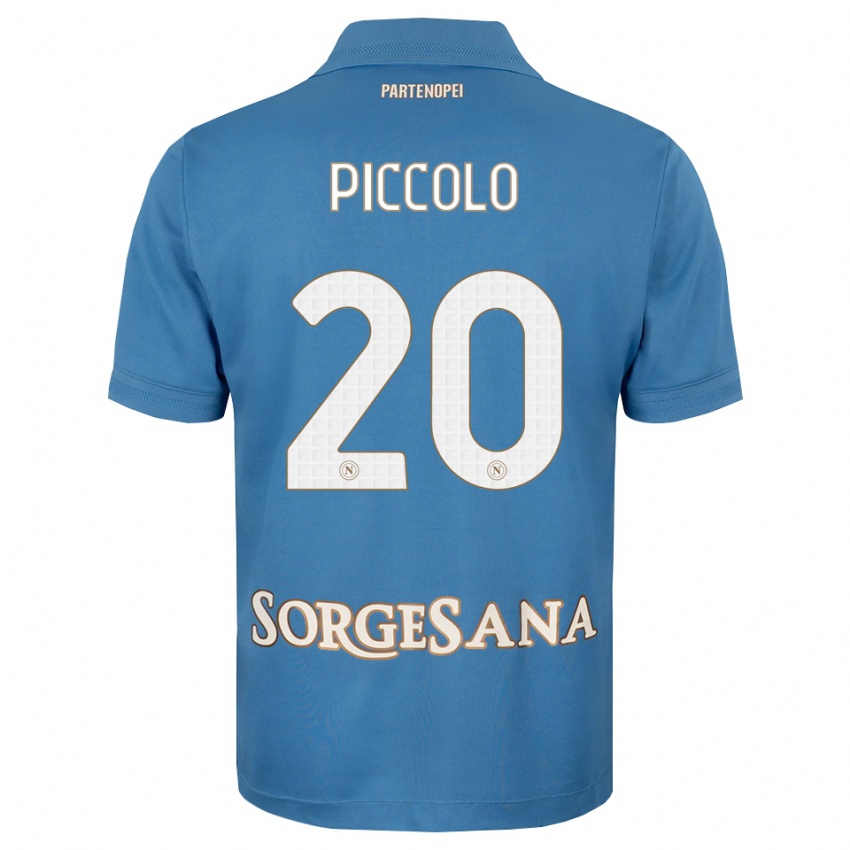 גברים Salvatore Piccolo #20 כחול ערפיח לבן ג'רזי ביתית 2026/27 חולצה קצרה