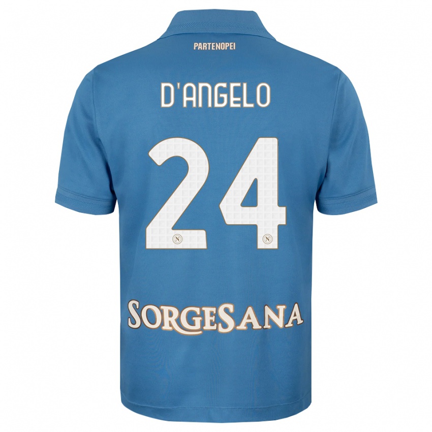 גברים Alessia D'angelo #24 כחול ערפיח לבן ג'רזי ביתית 2026/27 חולצה קצרה