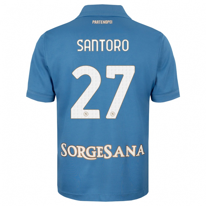 גברים Erika Santoro #27 כחול ערפיח לבן ג'רזי ביתית 2026/27 חולצה קצרה