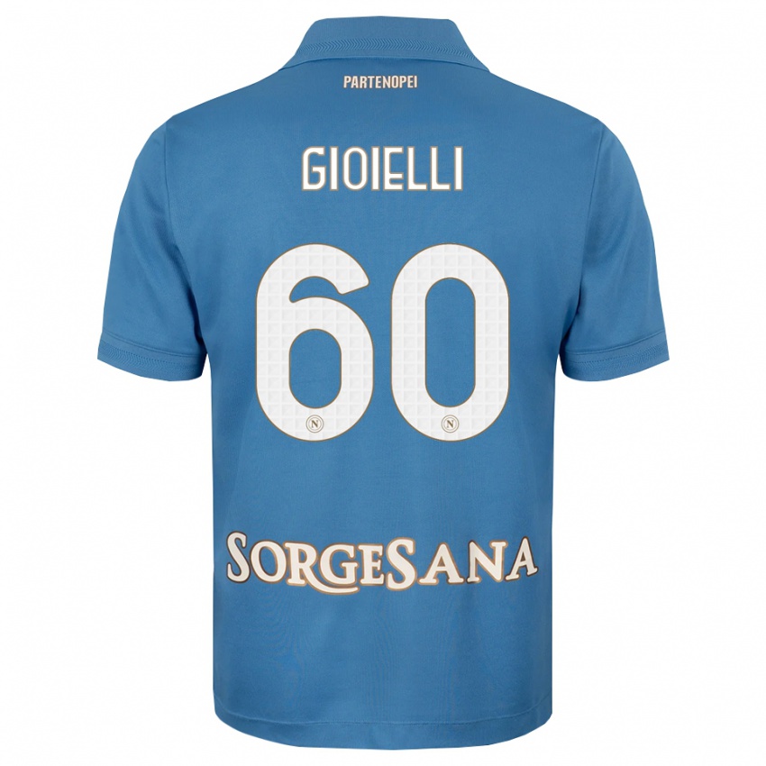 גברים Francesco Gioielli #60 כחול ערפיח לבן ג'רזי ביתית 2026/27 חולצה קצרה