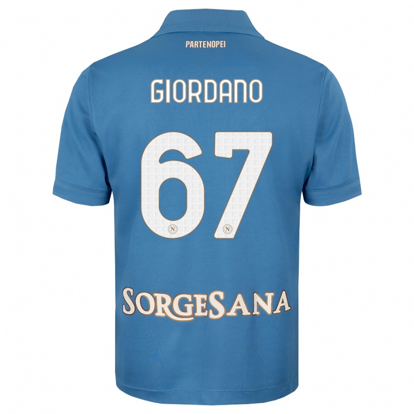 גברים Michela Giordano #67 כחול ערפיח לבן ג'רזי ביתית 2026/27 חולצה קצרה