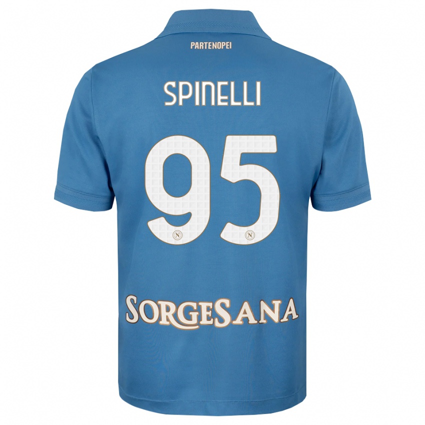 גברים David Spinelli #95 כחול ערפיח לבן ג'רזי ביתית 2026/27 חולצה קצרה