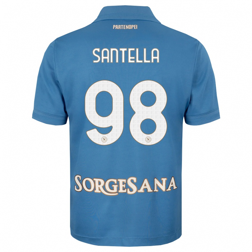 גברים Alessandro Santella #98 כחול ערפיח לבן ג'רזי ביתית 2026/27 חולצה קצרה