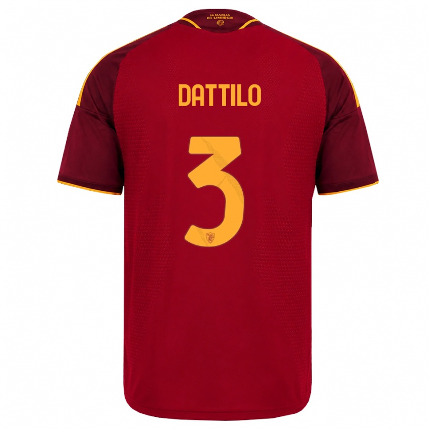 גברים Lorenzo Dattilo #3 אדום זהוב צהוב ג'רזי ביתית 2026/27 חולצה קצרה