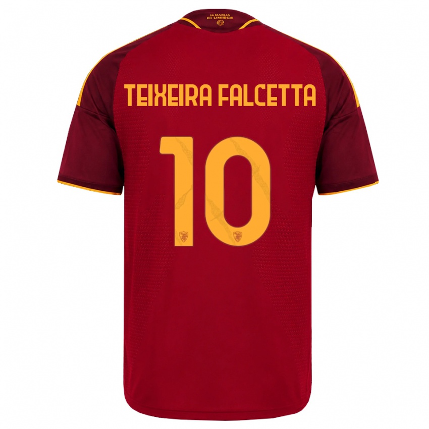 גברים Pietro Teixeira Falcetta #10 אדום זהוב צהוב ג'רזי ביתית 2026/27 חולצה קצרה