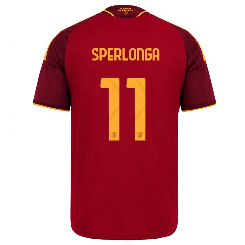 גברים Omar Sperlonga #11 אדום זהוב צהוב ג'רזי ביתית 2026/27 חולצה קצרה