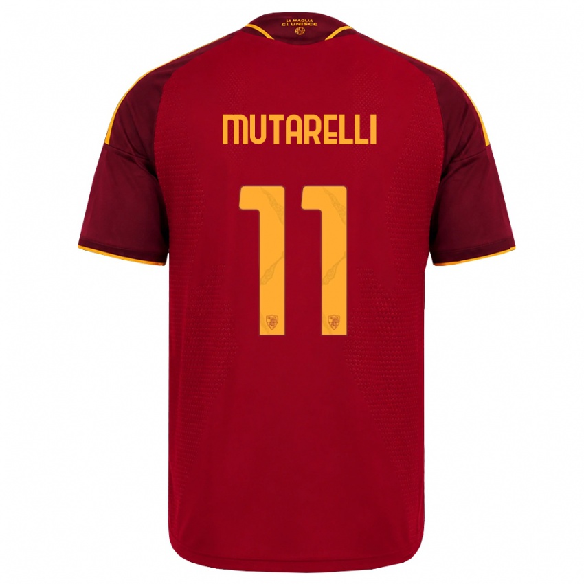 גברים Matteo Mutarelli #11 אדום זהוב צהוב ג'רזי ביתית 2026/27 חולצה קצרה
