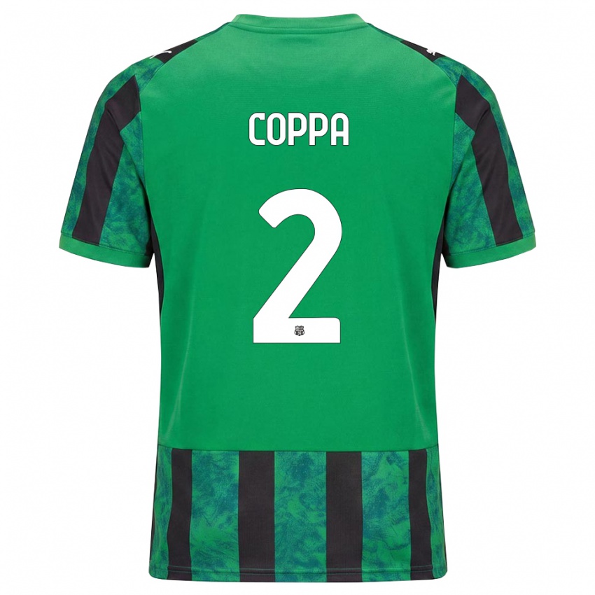 גברים Samuele Coppa #2 ירוק שחור לבן ג'רזי ביתית 2026/27 חולצה קצרה