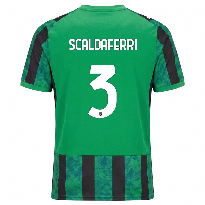 גברים Andrea Scaldaferri #3 ירוק שחור לבן ג'רזי ביתית 2026/27 חולצה קצרה