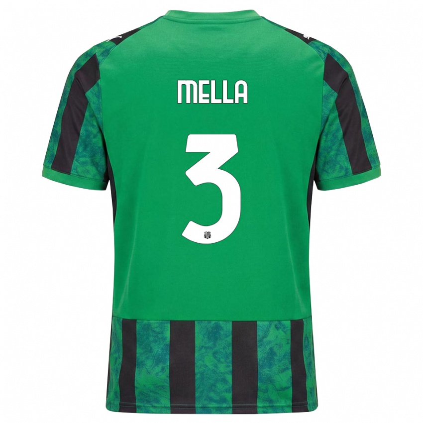 גברים Sara Mella #3 ירוק שחור לבן ג'רזי ביתית 2026/27 חולצה קצרה