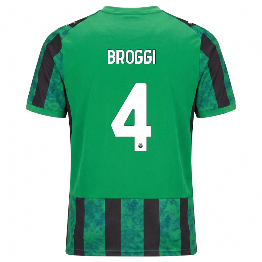 גברים Nicola Broggi #4 ירוק שחור לבן ג'רזי ביתית 2026/27 חולצה קצרה