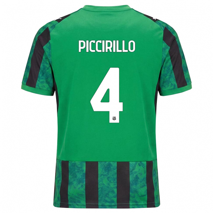 גברים Michele Piccirillo #4 ירוק שחור לבן ג'רזי ביתית 2026/27 חולצה קצרה