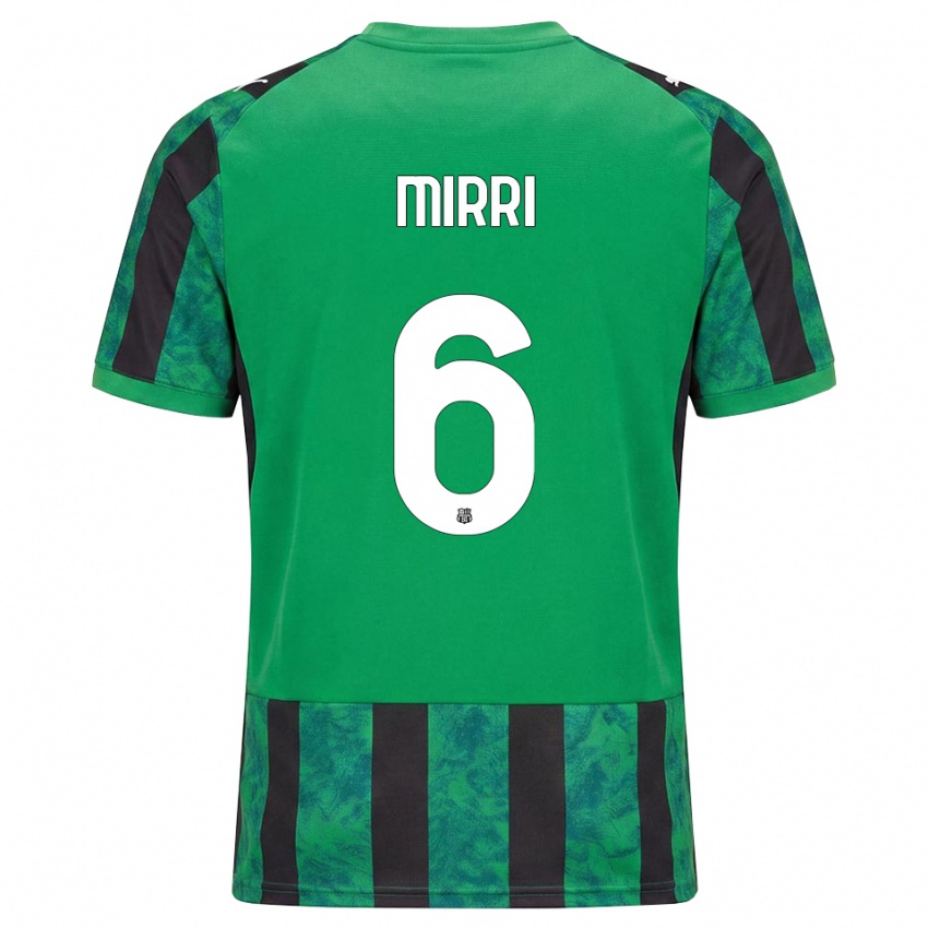 גברים Mattia Mirri #6 ירוק שחור לבן ג'רזי ביתית 2026/27 חולצה קצרה