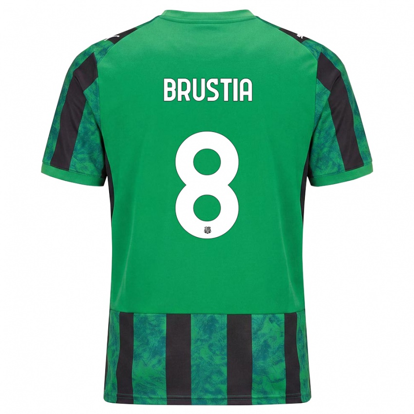 גברים Martina Brustia #8 ירוק שחור לבן ג'רזי ביתית 2026/27 חולצה קצרה