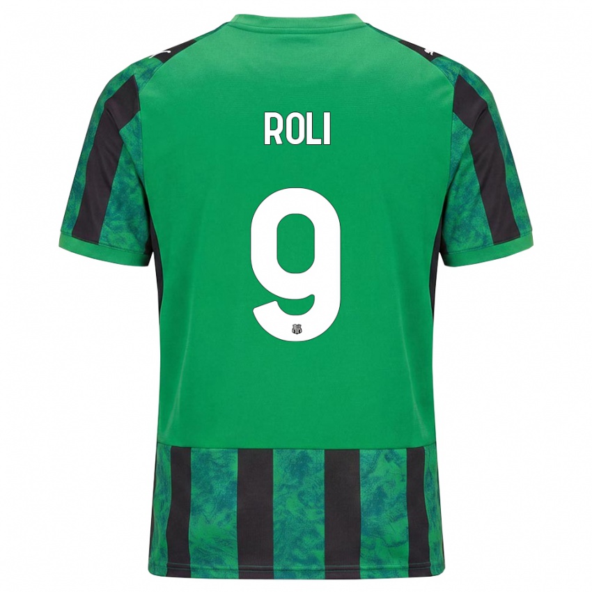 גברים Riccardo Roli #9 ירוק שחור לבן ג'רזי ביתית 2026/27 חולצה קצרה
