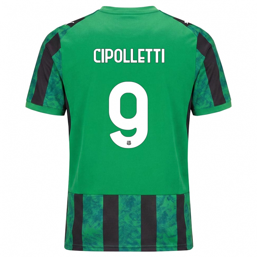 גברים Matteo Cipolletti #9 ירוק שחור לבן ג'רזי ביתית 2026/27 חולצה קצרה