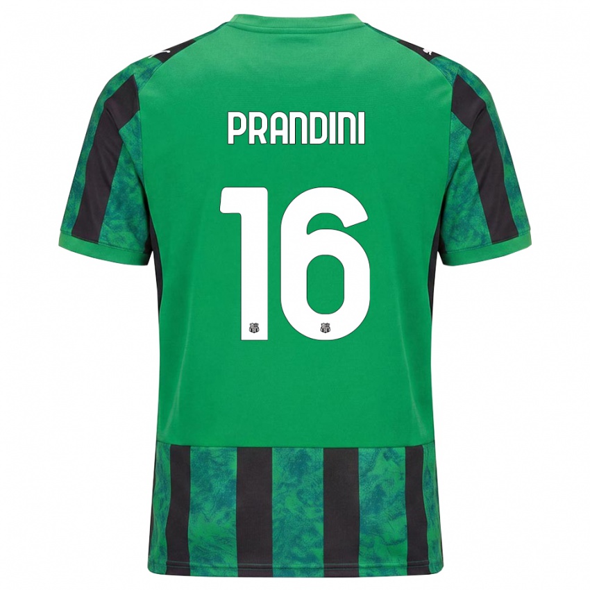 גברים Lorenzo Prandini #16 ירוק שחור לבן ג'רזי ביתית 2026/27 חולצה קצרה