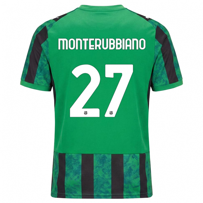 גברים Valeria Monterubbiano #27 ירוק שחור לבן ג'רזי ביתית 2026/27 חולצה קצרה