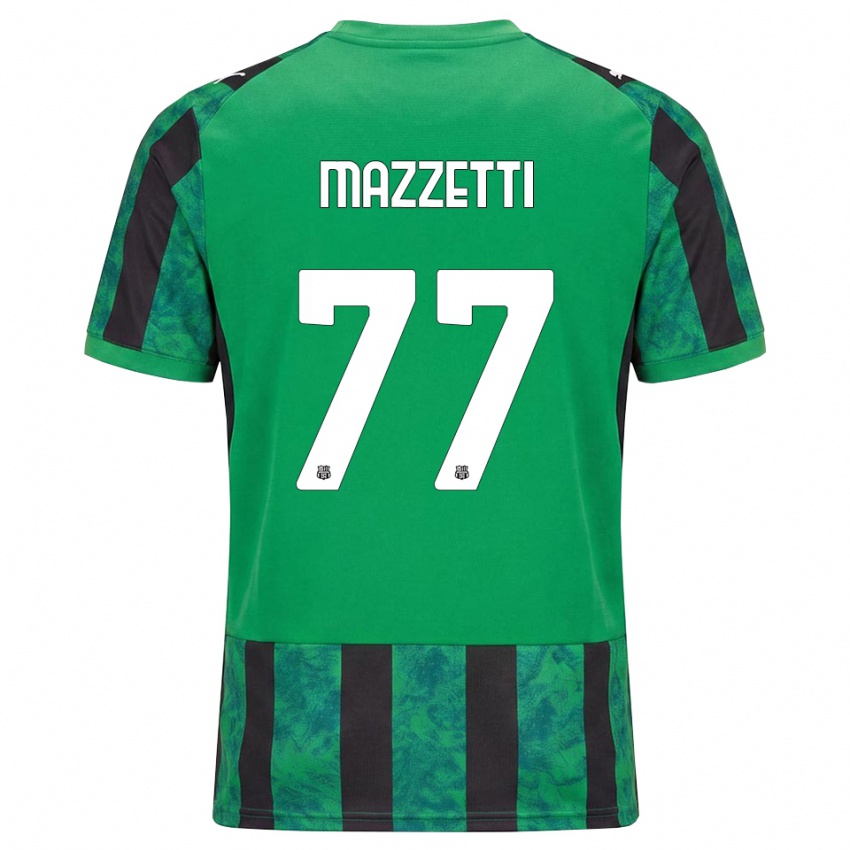 גברים Riccardo Mazzetti #77 ירוק שחור לבן ג'רזי ביתית 2026/27 חולצה קצרה