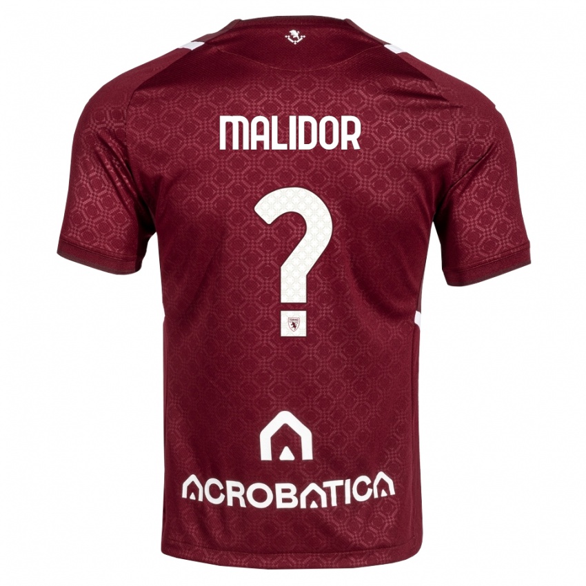 גברים Kenjy Malidor #0 בורדו לבן ג'רזי ביתית 2026/27 חולצה קצרה