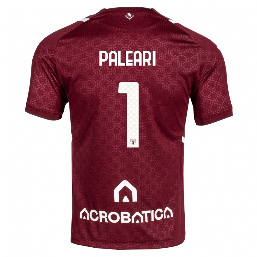 גברים Alberto Paleari #1 בורדו לבן ג'רזי ביתית 2026/27 חולצה קצרה
