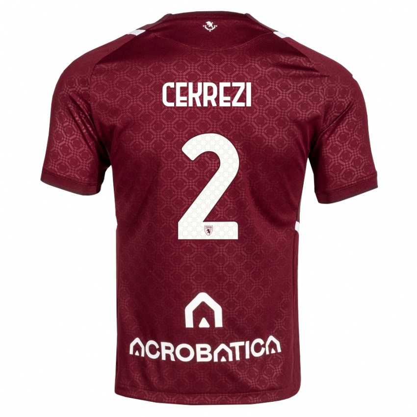 גברים Lucas Cekrezi #2 בורדו לבן ג'רזי ביתית 2026/27 חולצה קצרה