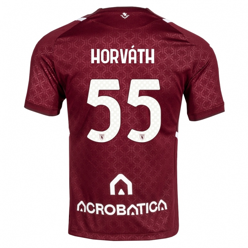 גברים Krisztofer Horváth #55 בורדו לבן ג'רזי ביתית 2026/27 חולצה קצרה