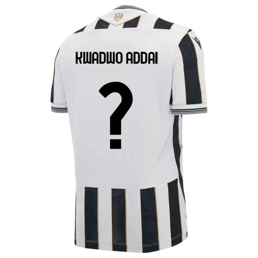 גברים Kelly Kwadwo Addai #0 שחור לבן ורוד ג'רזי ביתית 2026/27 חולצה קצרה