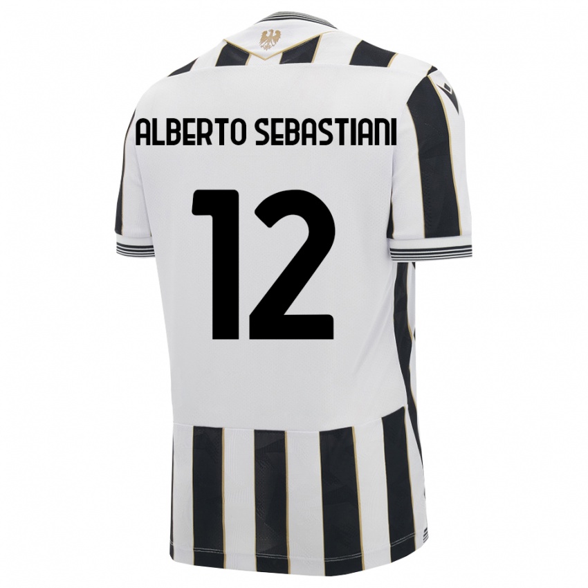 גברים José Alberto Sebastiani #12 שחור לבן ורוד ג'רזי ביתית 2026/27 חולצה קצרה