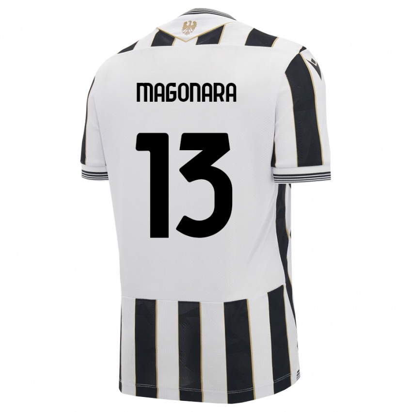גברים Matteo Magonara #13 שחור לבן ורוד ג'רזי ביתית 2026/27 חולצה קצרה