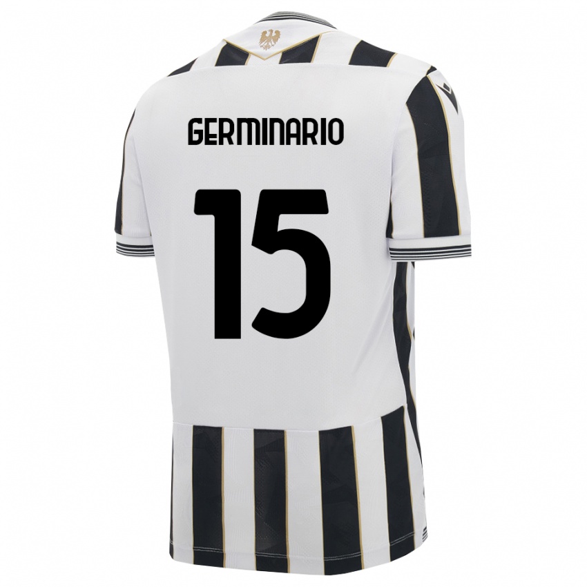 גברים Mattia Germinario #15 שחור לבן ורוד ג'רזי ביתית 2026/27 חולצה קצרה